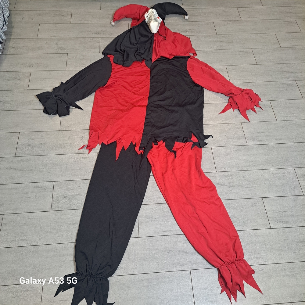 Red and Black Jester Adult Costume